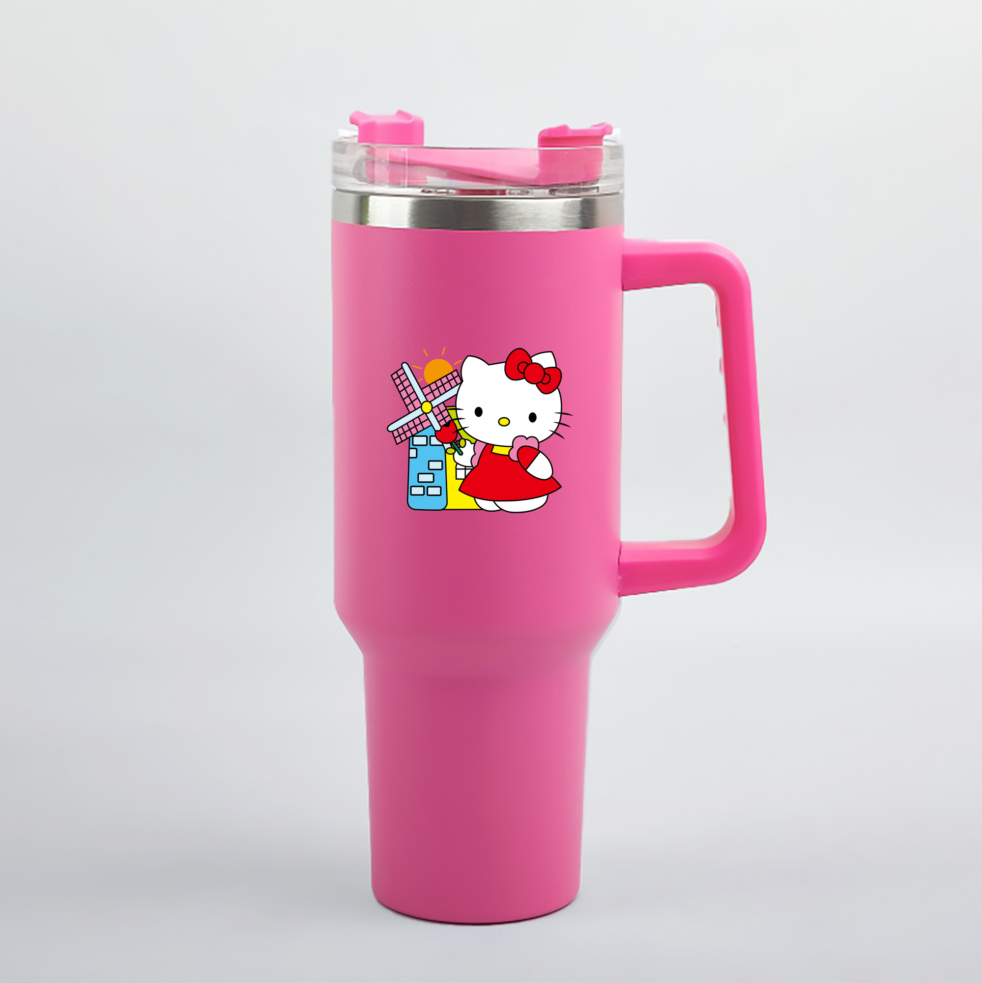 （画像用） Hello Kitty ハローキティ 1200mL車用タンブラー（カラープリント）